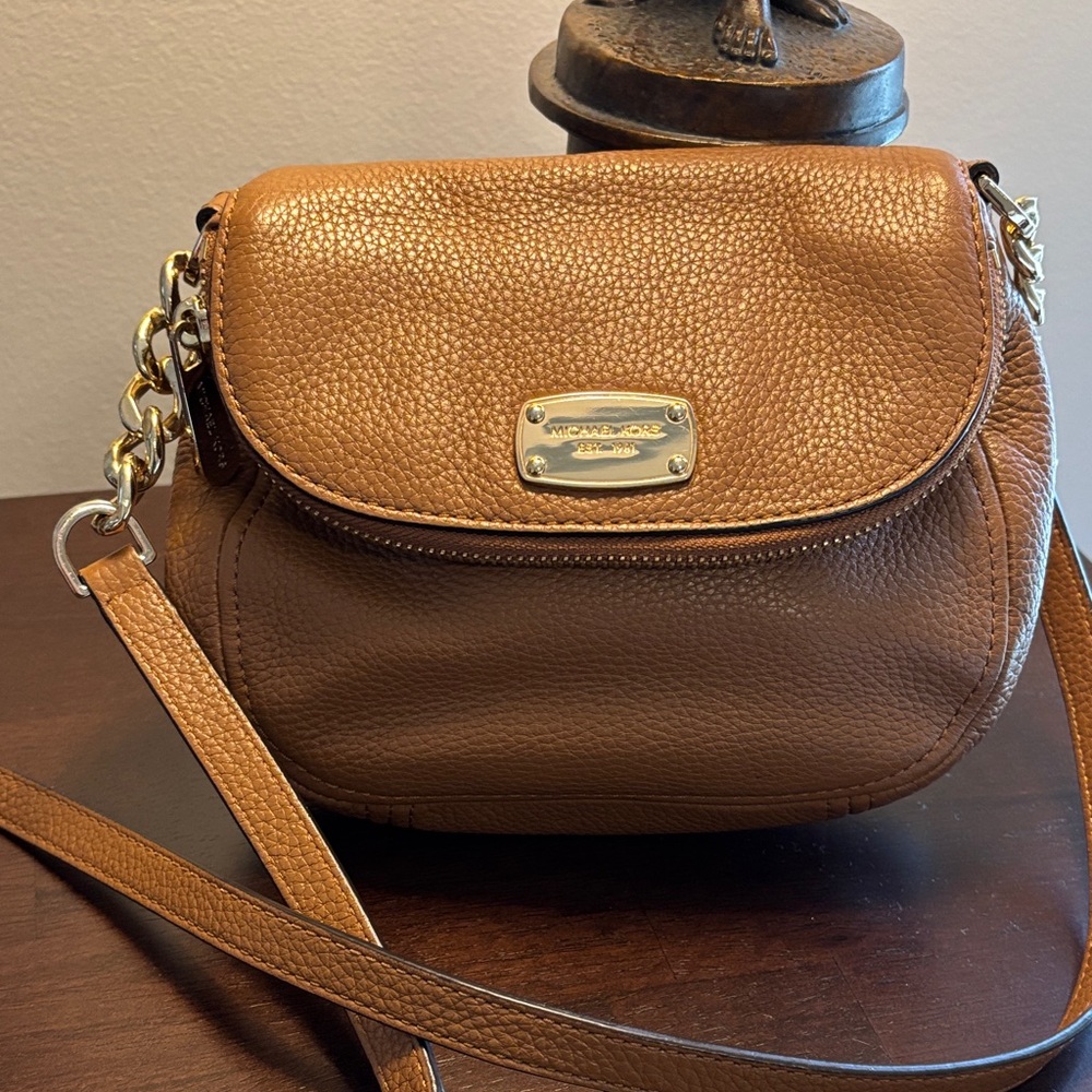 Michael Kors Brown Leather Crossbody Bag
